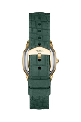 Leren Quartz Horloge Harlow - Groen - Fossil