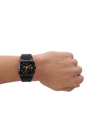 Reloj de cuarzo de piel Cliffhanger - Cronógrafo - Negro - Diesel