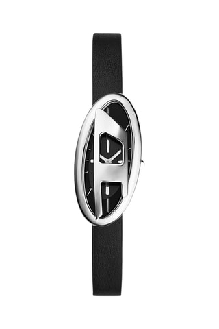 Reloj de cuarzo de piel D-Era - Negro y plateado - Diesel