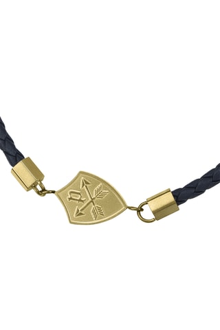 Pulsera Heritage Crest - Piel y chapado en ion de oro amarillo - Police