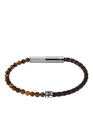 Pulsera Twine - Ojos de tigre y piel - Police