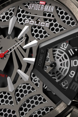 Reloj de cuarzo de silicona Spider-Man Los Vengadores Marvel Urban - Negro y gris - Police