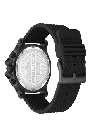 Reloj de cuarzo de silicona y chapado en ion negro Extreme - Police