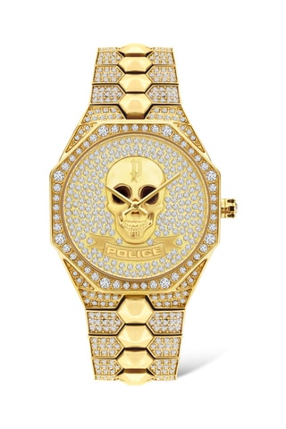 Reloj de cuarzo de piel Montaria - Dorado - Police