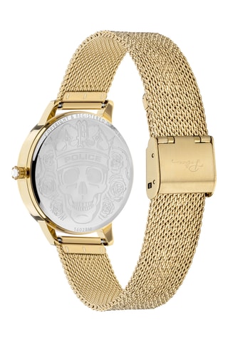 Reloj de cuarzo de acero y chapado en oro amarillo Bagan - Police