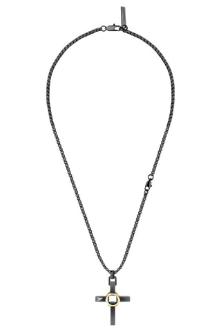 Collar - Chapado en ion plateado y chapado en ion de oro amarillo