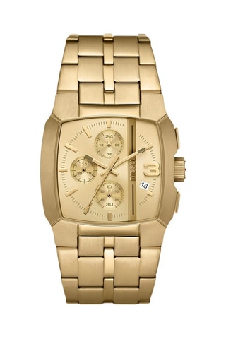 Reloj de cuarzo de acero - Cronógrafo - Dorado
