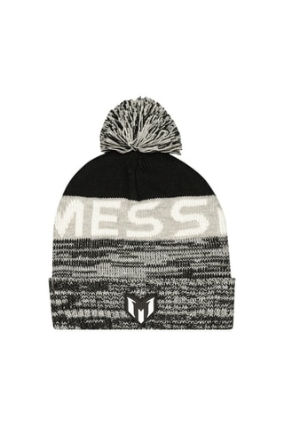Bonnet à pompon Vaso - Blanc, noir et gris