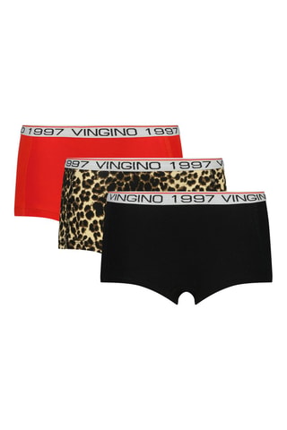 3 shortys - Noir et rouge