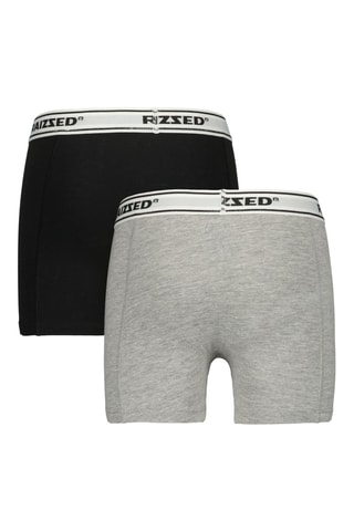 2 boxers - Noir et gris clair chiné