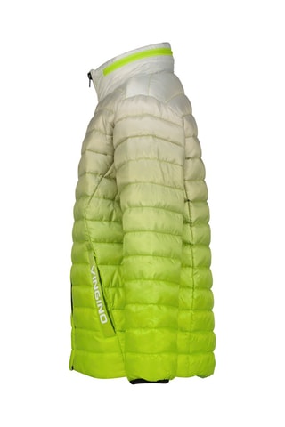 Doudoune dip and dye - Ecru et vert fluo
