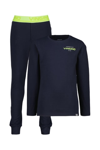 Pyjama en coton biologique - Bleu marine