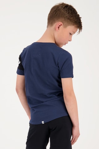 T-shirt Junin - Blanc, bleu et noir