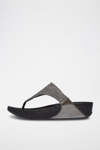 Slippers met Sleehak - Grijs