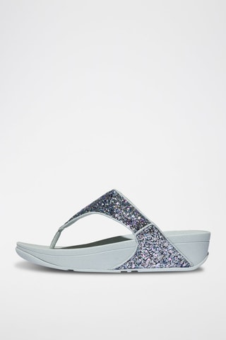 Slippers met Sleehak - Blauw