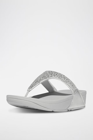 Slippers met Sleehak Lulu - Zilverkleurig