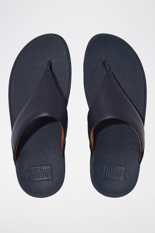 Leren Slippers met Sleehak Lulu Leather - Marineblauw