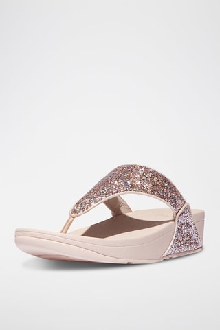 Slippers met Sleehak Lulu - Nude en roze