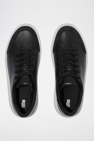 Leren Platform Sneakers - Zwart