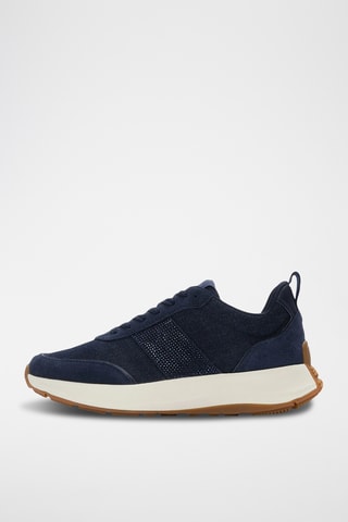 Nubuck Sneakers F-Mode Flow - Marineblauw