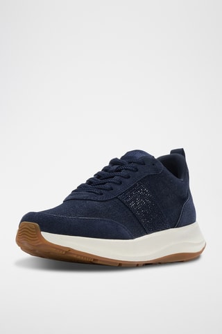 Nubuck Sneakers F-Mode Flow - Marineblauw