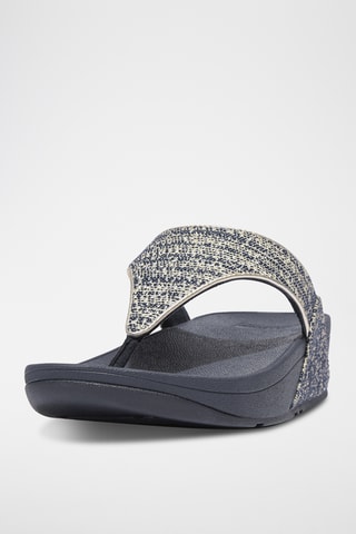 Sandalen met Sleehak Lulu Shimmerweave - Blauw
