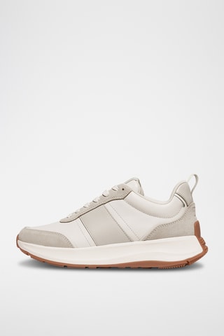 Leren Sneakers F-Mode Flow - Beige