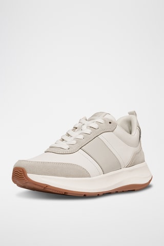 Leren Sneakers F-Mode Flow - Beige