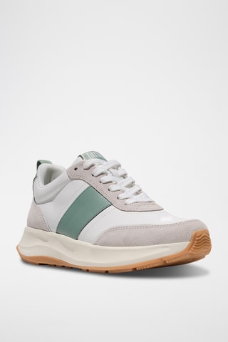 Leren Platform Sneakers F-mode Flow - Wit
