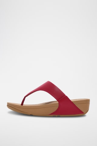 Leren Sandalen met Sleehak Lulu - Rood