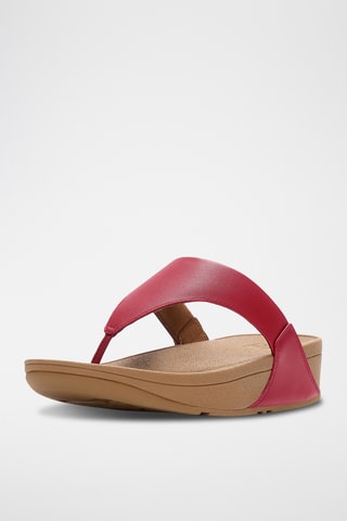 Leren Sandalen met Sleehak Lulu - Rood