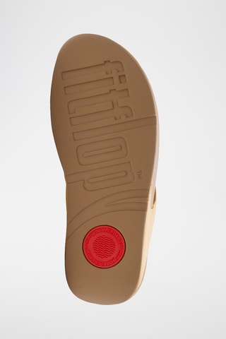 Leren Sandalen met Sleehak Lulu - Geel