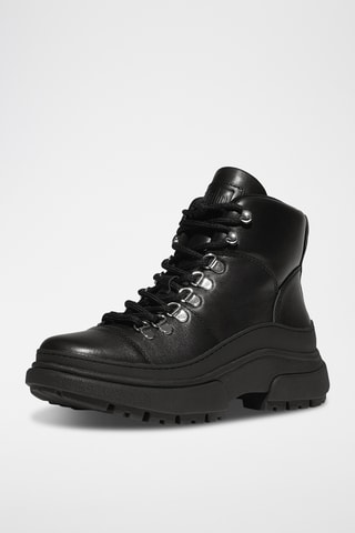 Leren Boots Wylder Lace Up - Zwart