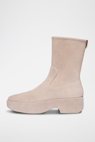 Nubuck Enkellaarzen F-Luma Boot - Beige