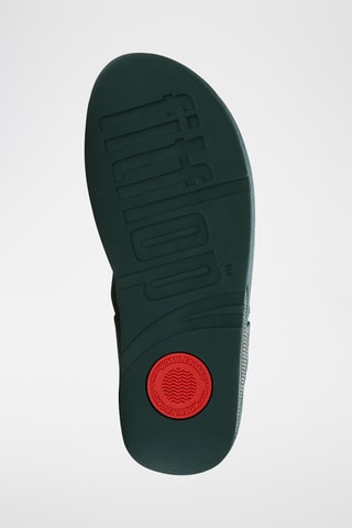 Leren Sandalen Met Sleehak Lulu Shimmerglitz - Groen