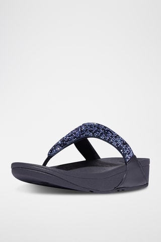 Sandalen met Sleehak Lulu Crystal-Mix - Marineblauw