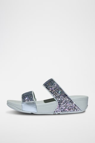 Muiltjes met Sleehak Lulu Multi-Tonal Glitter - Zilverkleurig