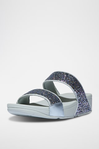 Muiltjes met Sleehak Lulu Multi-Tonal Glitter - Zilverkleurig