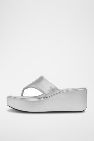 Sandalen met Sleehak Platfforms Wedge - Zilverkleurig