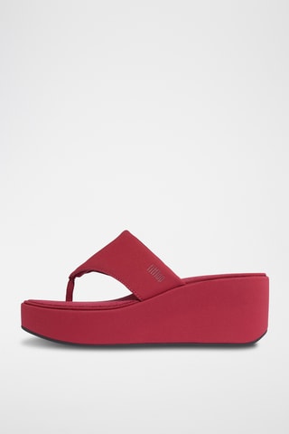 Sandalen met Sleehak Platfforms Wedge - Rood