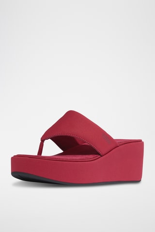 Sandalen met Sleehak Platfforms Wedge - Rood