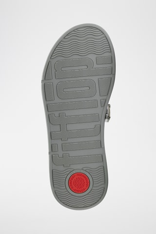 Leren Sandalen F-Mode - Zilverkleurig