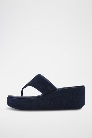 Sandalen met Sleehak Wedge - Marineblauw
