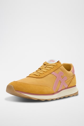 Leren Sneakers Retro-Q FF - Mosterdgeel