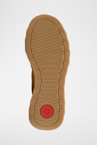 Leren Sneakers Retro-Q FF - Mosterdgeel
