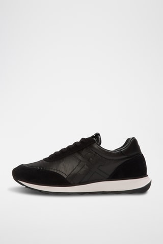 Leren Sneakers Retro-Q FF - Zwart