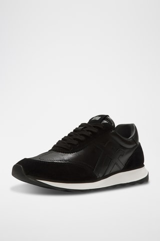 Leren Sneakers Retro-Q FF - Zwart