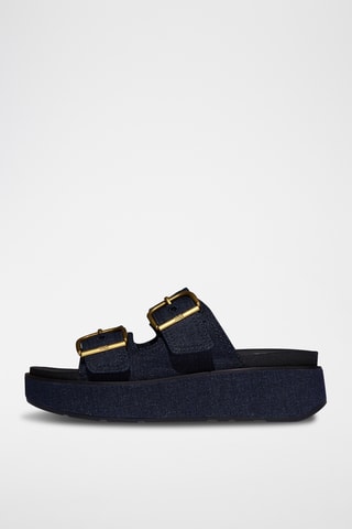 Leren Platform Muiltjes Gen-FF Max - Marineblauw