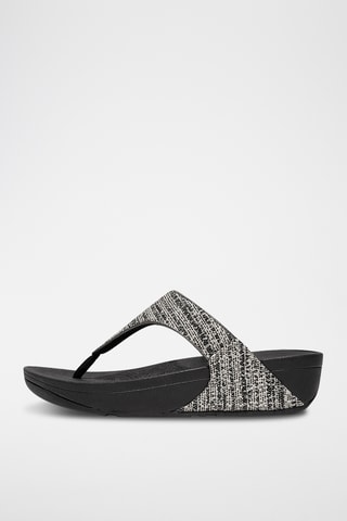 Sandalen met Sleehak Lulu Shimmerweave - Zwart