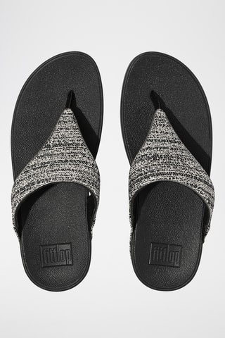 Sandalen met Sleehak Lulu Shimmerweave - Zwart